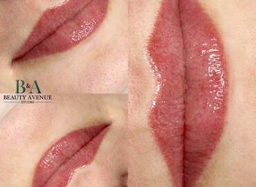 Пример оттенка для перманентного макияжа губ