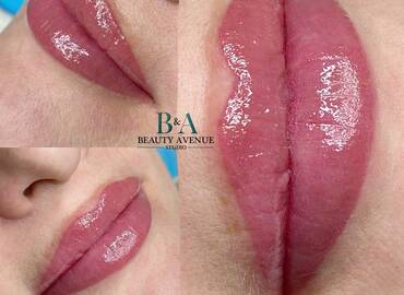 Яркий перманентный макияж для губ, Beauty Avenue
